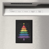 LGBT-Q Pride Christmas Tree Pajama Rainbow Flag マグネット (インサイチュ (食洗機))
