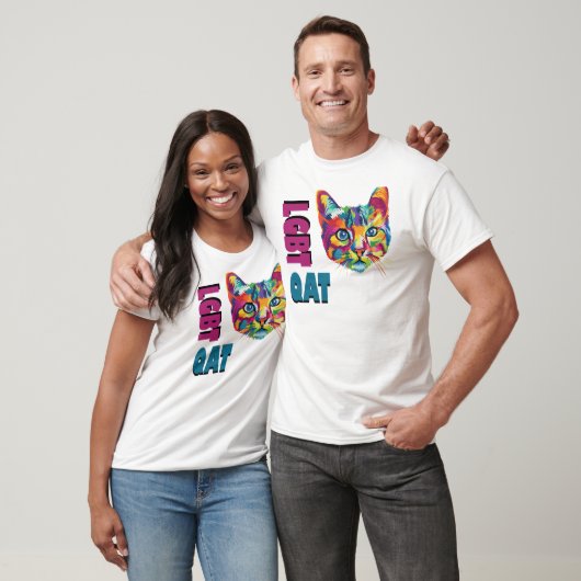 「LGBT Qat」かわいいティー Tシャツ (ユニセックス)
