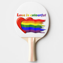 LGBT rainbow 2 - Love table tennis racket 卓球ラケット