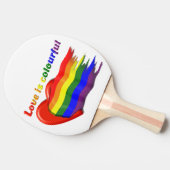 LGBT rainbow 2 - Love table tennis racket 卓球ラケット (横)