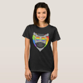 LGBT Rainbow Donkey Gay Pride LGBT Heart Animal Tシャツ (正面フル)