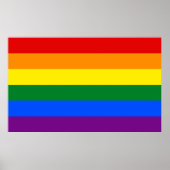 LGBT Rainbow Gay Pride Flag ポスター (正面)