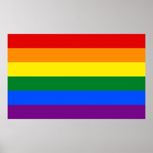 LGBT Rainbow Gay Pride Flag ポスター (正面)