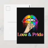 Lgbt Rainbow Lips，愛とプライドLgbt ポストカード (正面/裏面)