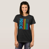 LGBT Rainbow Pride US American Flag Patriotic Coup Tシャツ (正面フル)