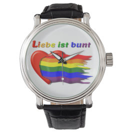 LGBT - Regenbogen 2 - Liebe eWatch Armbanduhr 腕時計
