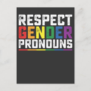 LGBT Respectジェンダー代名詞ゲイレズビアントランス インビテーションポストカード