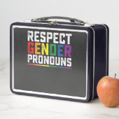 LGBT Respectジェンダー代名詞ゲイレズビアントランス メタルランチボックス (インサイチュ)