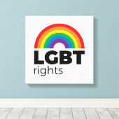 LGBT Rights Rainbow キャンバスプリント (インサイチュ (ウッドフロア))