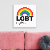 LGBT Rights Rainbow キャンバスプリント (インサイチュ (リビング))