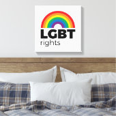 LGBT Rights Rainbow キャンバスプリント (インサイチュ (寝室))