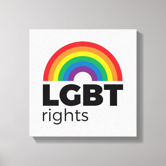 LGBT Rights Rainbow キャンバスプリント (正面)