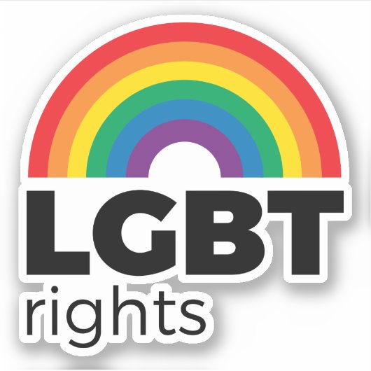 LGBT Rights Rainbow シール (正面)