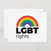 LGBT Rights Rainbow ポストカード (正面/裏面)