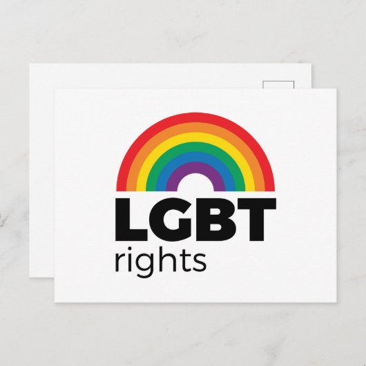 LGBT Rights Rainbow ポストカード (正面/裏面)