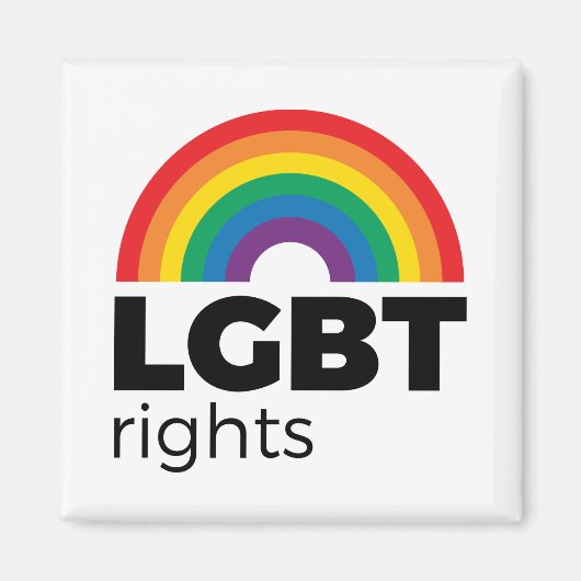 LGBT Rights Rainbow マグネット (正面)