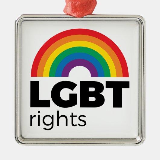 LGBT Rights Rainbow メタルオーナメント (正面)