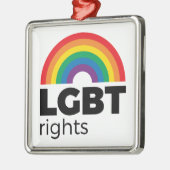 LGBT Rights Rainbow メタルオーナメント (左)