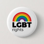 LGBT Rights Rainbow 缶バッジ (正面)
