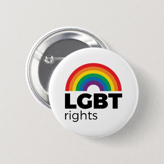 LGBT Rights Rainbow 缶バッジ (正面&裏面)