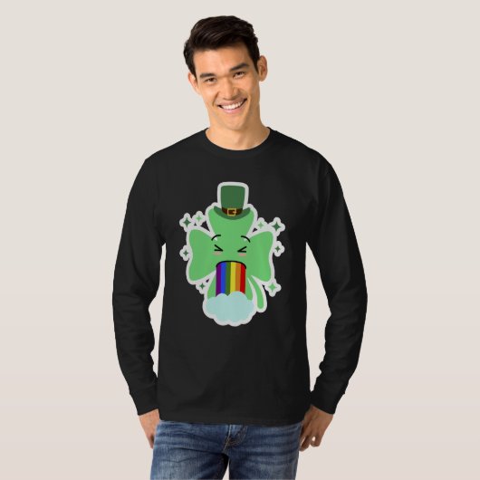 LGBT Shamrock Drinking St Patricks Paddys Day Team Tシャツ (正面フル)