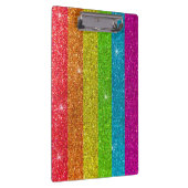 LGBT Sparkly Rainbowグリッター先生教室 クリップボード (右)