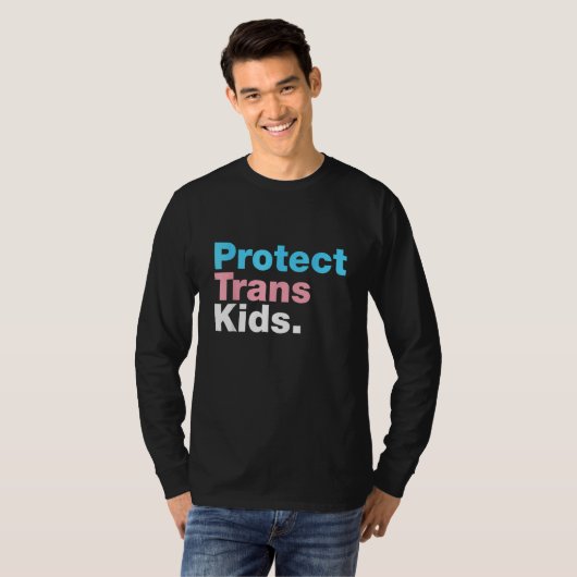 LGBT Support Protect Trans Kid LGBT Pride Tシャツ (正面フル)