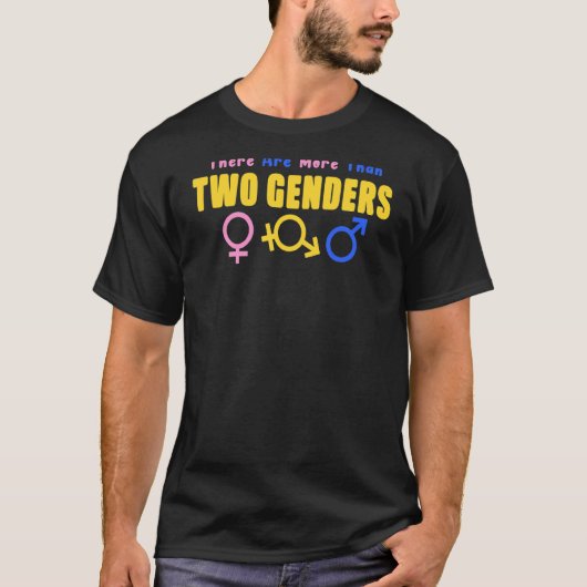 Lgbt Teeの性別は2人を超える Tシャツ (正面)