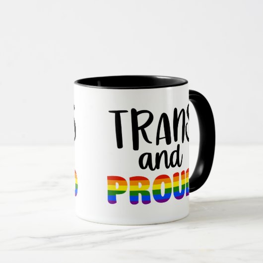 LGBT Trans and Proud Mug マグカップ (正面右)