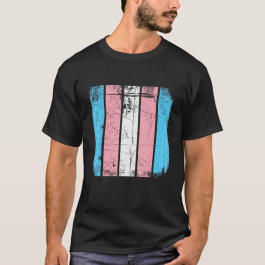 LGBT Transgender Flag Rainbow American Flag LGBTQ Tシャツ (正面)