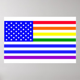 Lgbt USA国旗 ポスター
