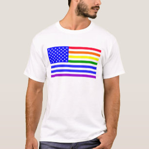 Lgbt USA国旗 Tシャツ