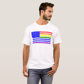 Lgbt USA国旗 Tシャツ (正面フル)