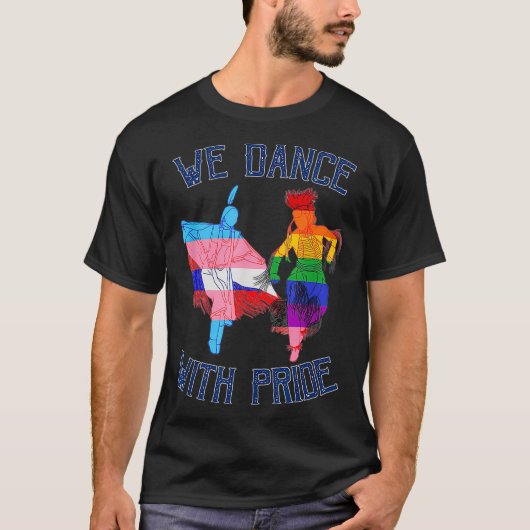 LGBT Weダンスとプライド先住民アメリカン Tシャツ (正面)