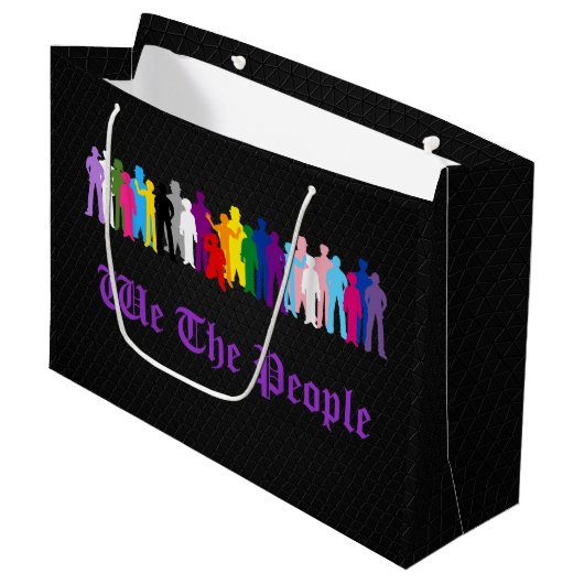 LGBT We The People design ラージペーパーバッグ (正面アングル)