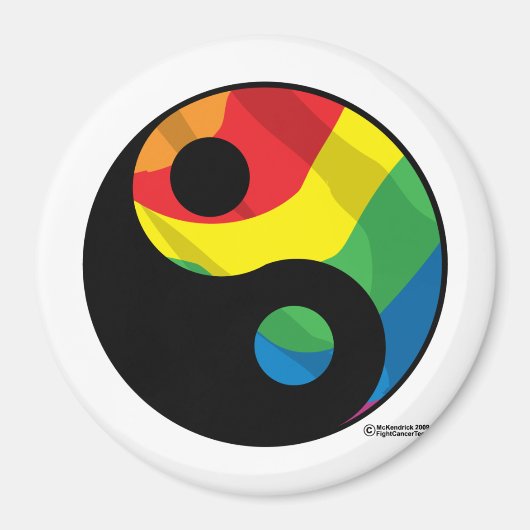 LGBT Ying Yang マグネット (正面)
