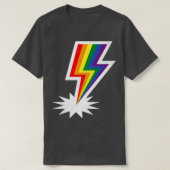 LGBTIQ稲妻 Tシャツ (デザイン正面)