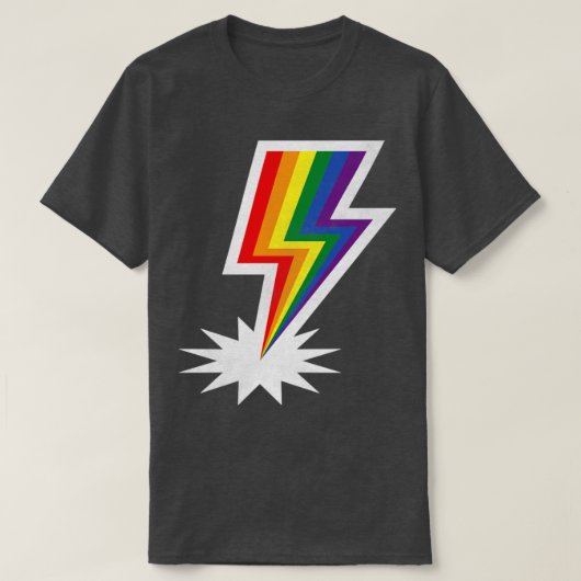 LGBTIQ稲妻 Tシャツ (デザイン正面)