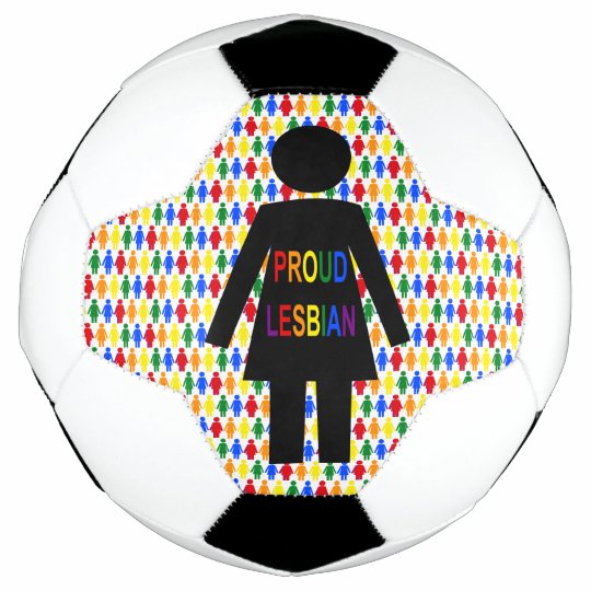 Lgbtqレズビアンシルエットとレインボーレディーズ サッカーボール Zazzle Co Jp