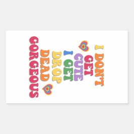 LGBTQおもしろいプライド月 長方形シール