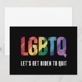 LGBTQがバイデン氏をゲイプライドへ 招待状 (正面/裏面)