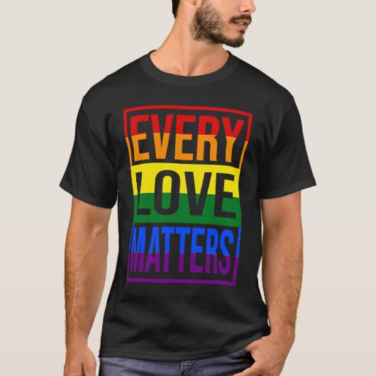 LGBTQすべての愛の問題 Tシャツ (正面)