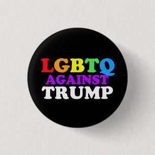 LGBTQとトランプ 缶バッジ