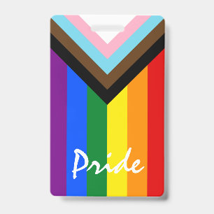 LGBTQとプライド – レインボープログレスフラッグバッジ バッジ