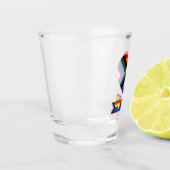 LGBTQとプライド – レインボープログレス国旗 ショットグラス (左)