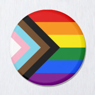LGBTQとプライド – レインボープログレス国旗 マグネット