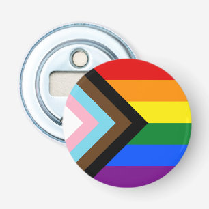 LGBTQとプライド – レインボープログレス国旗 栓抜き