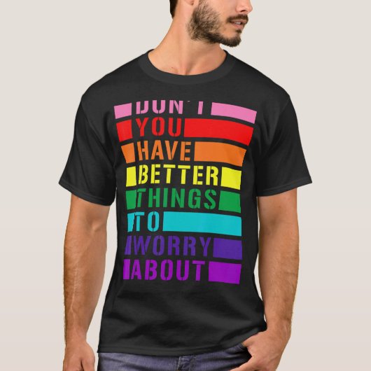 Lgbtqについて心配する方が良い事はないか Tシャツ (正面)