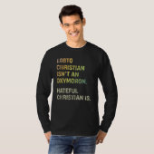 LGBTQのクリスチャンであることは矛盾ではない 憎悪に抗って Tシャツ (正面フル)
