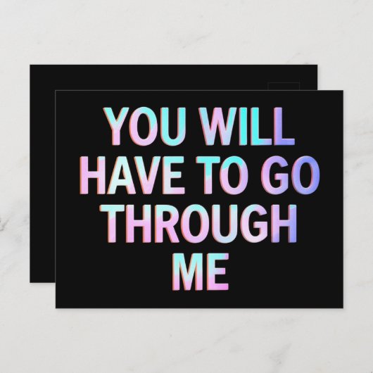 LGBTQのトランスジェンダーを通おもしろいり抜けろ ポストカード (正面/裏面)